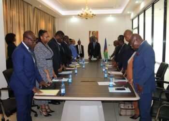 Excmo. Sr. Gabriel Mbaga Obiang Lima preside el Consejo Directivo ordinario en el Ministerio de Planificación y Diversificación Económica