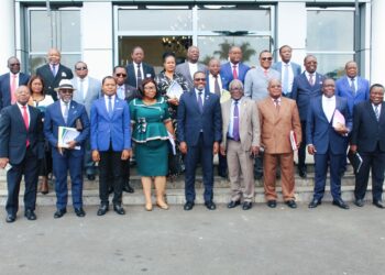 Réunion de presentación de la Agenda Guinea Ecuatorial 2035 en la sede del Ministerio de Planificación y Diversificación Económica.